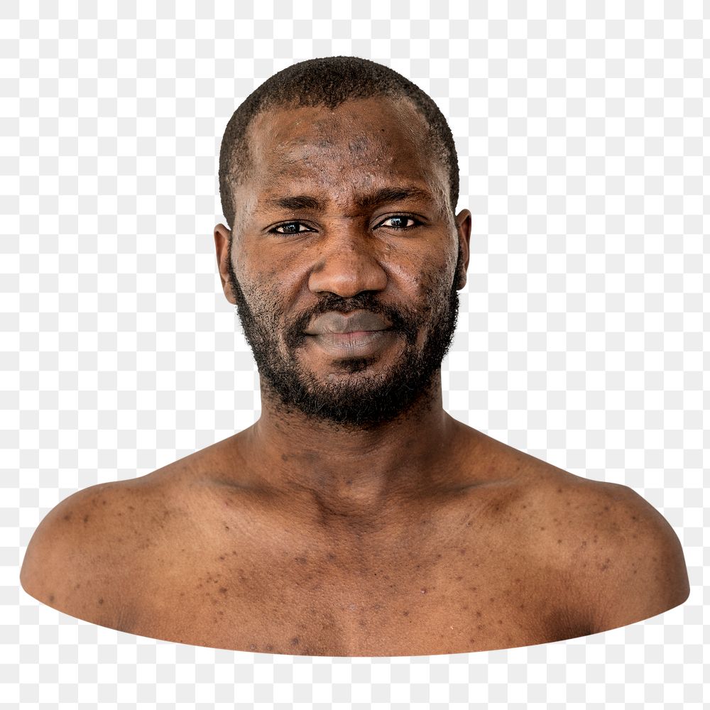 African man png element, transparent background