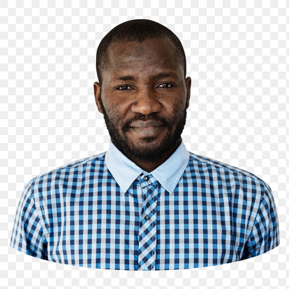 African man png element, transparent background