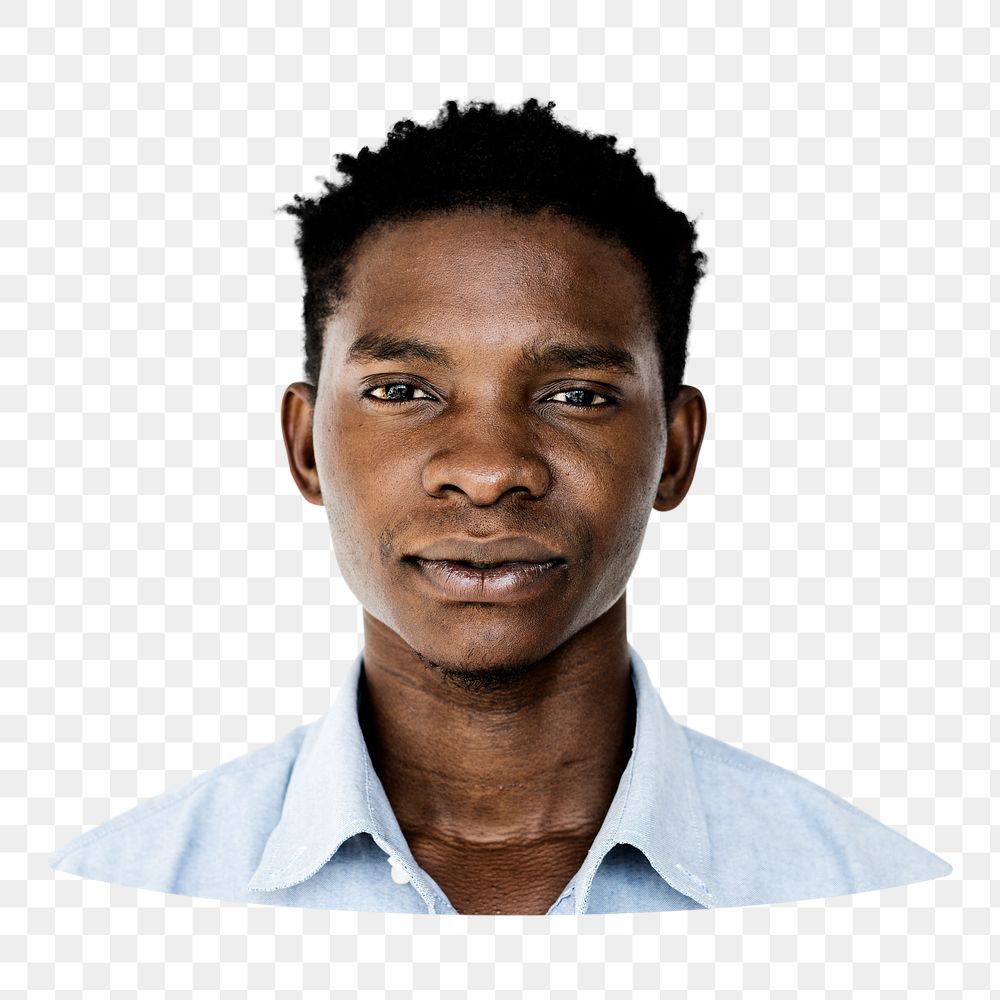 African man png element, transparent background