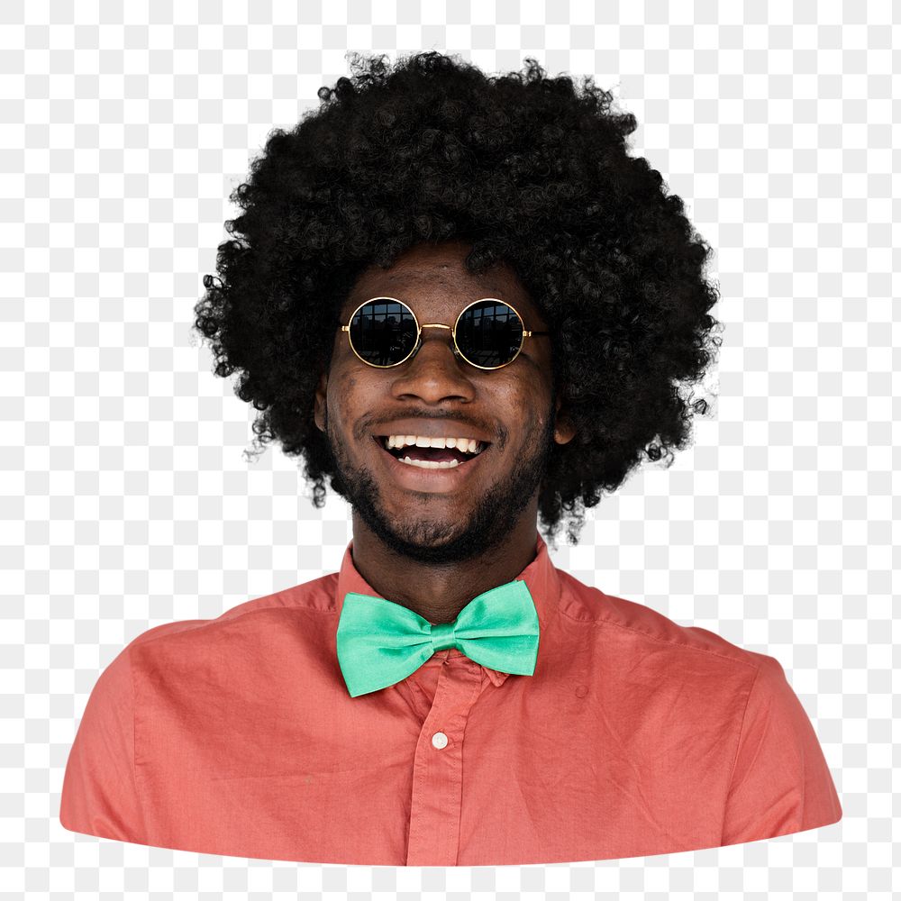 African man png element, transparent background