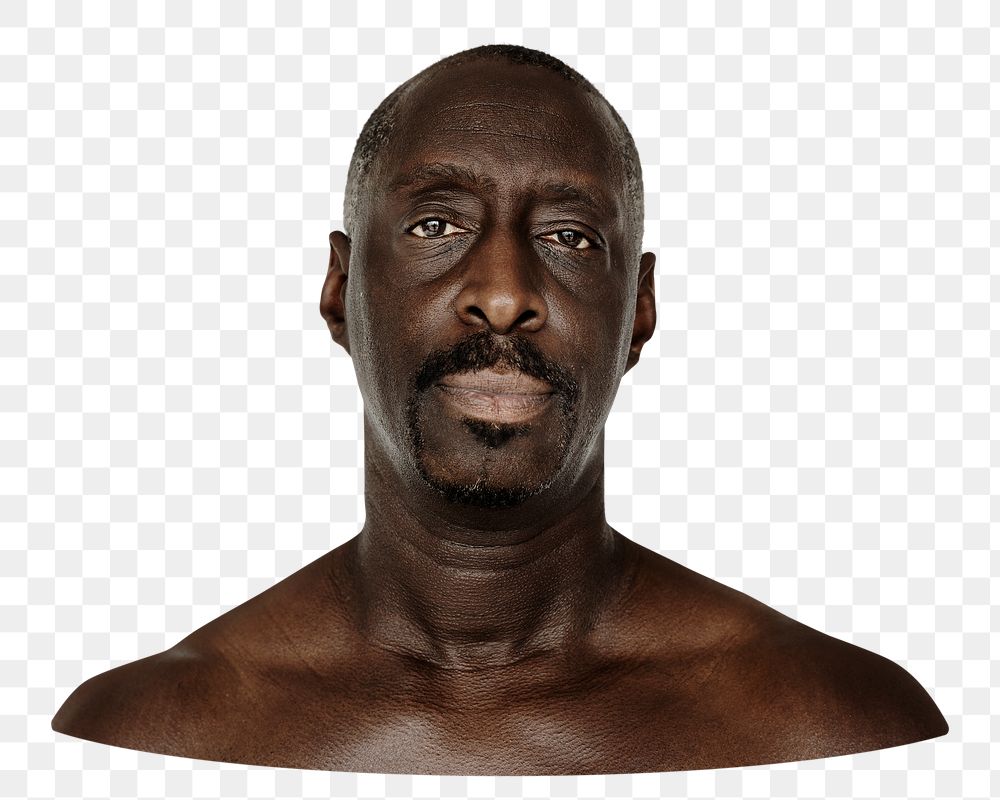 African man png element, transparent background