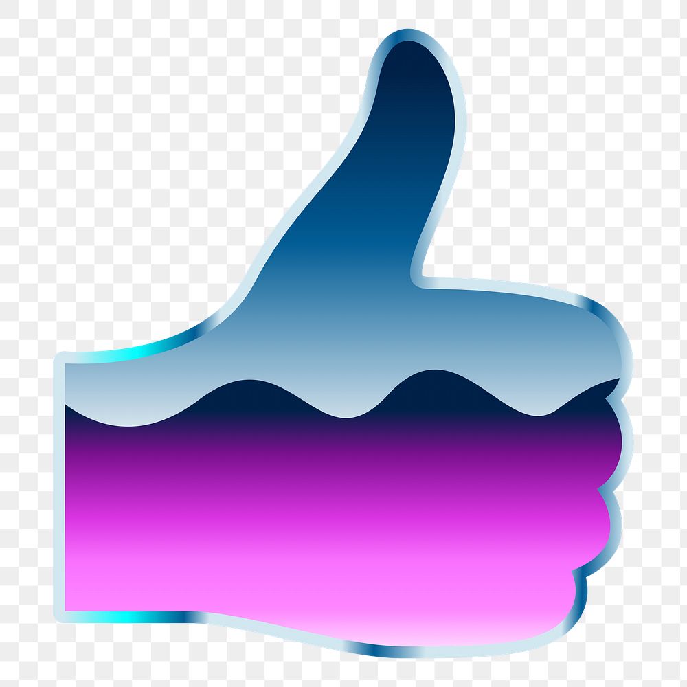 Png Purple thumbs up  element, transparent background