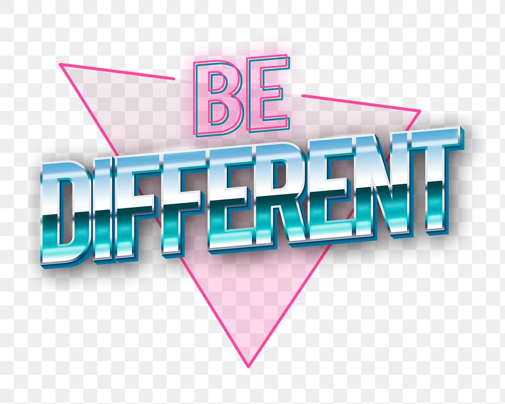 Png be different word design element, transparent background