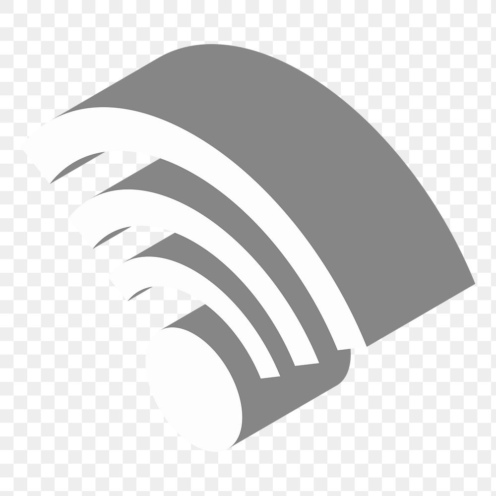 Wifi png 3D icon, transparent background