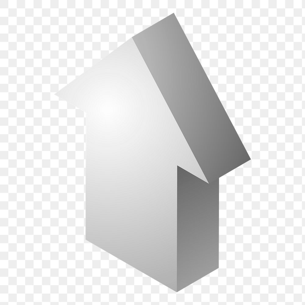 Arrow png 3D icon, transparent background