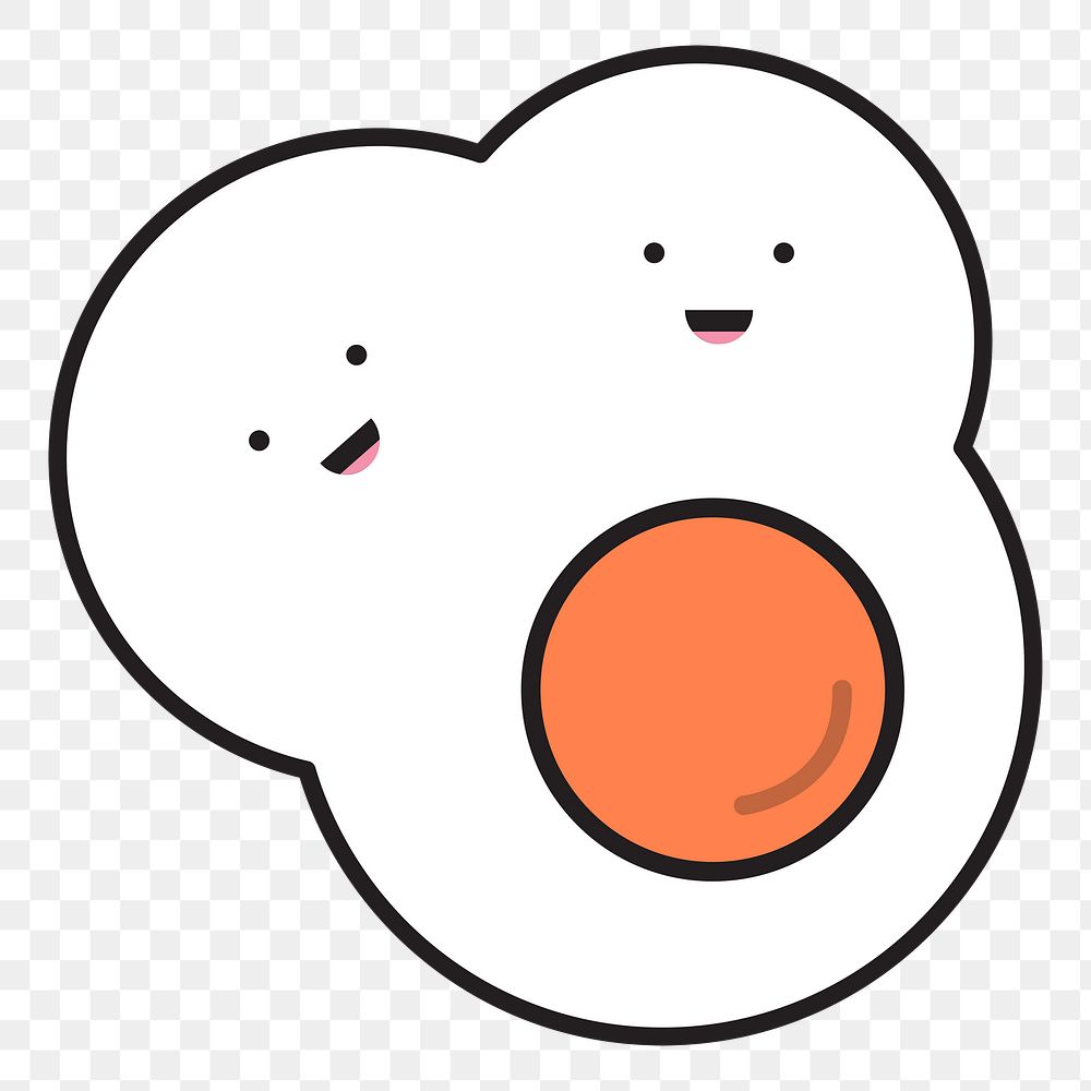 Fried egg Icon  png, transparent background