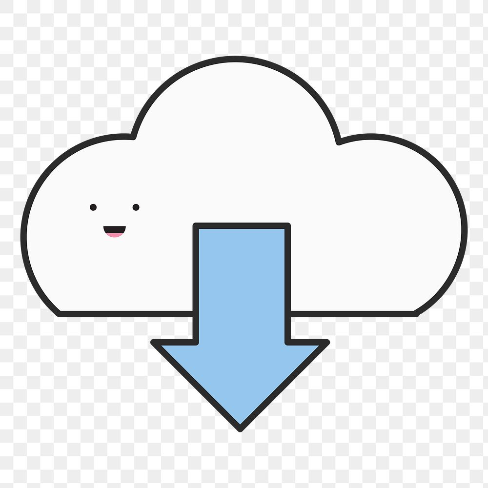 Cloud storage  png, transparent background