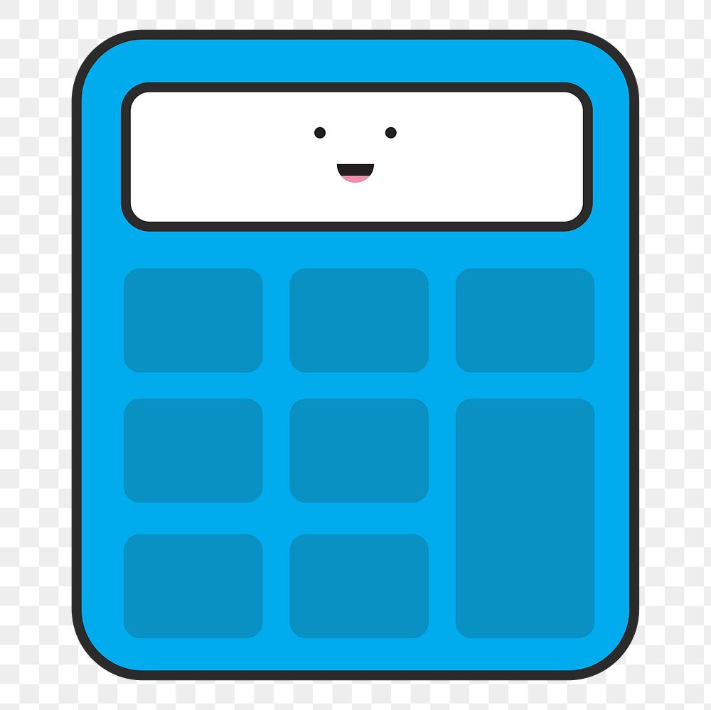 Illustration of calculator  png, transparent background