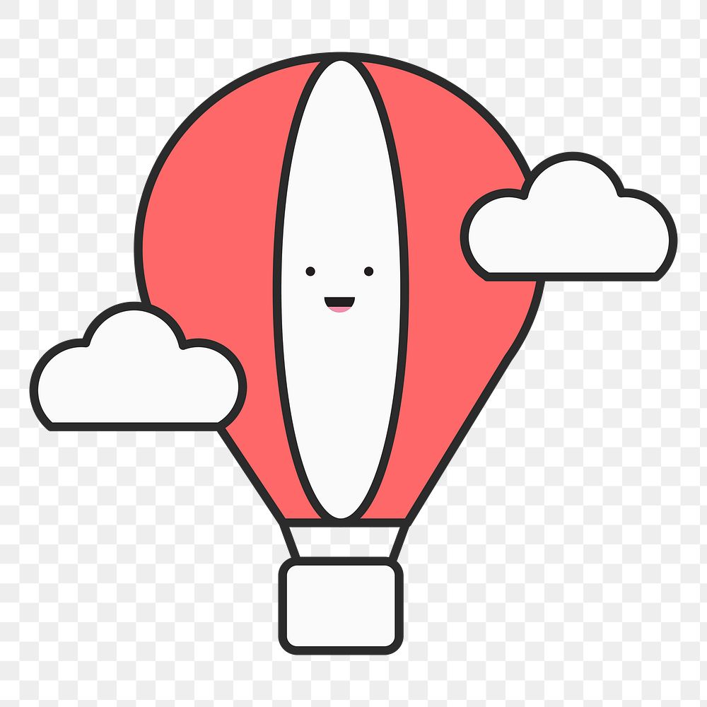 Hot air balloon  png, transparent background