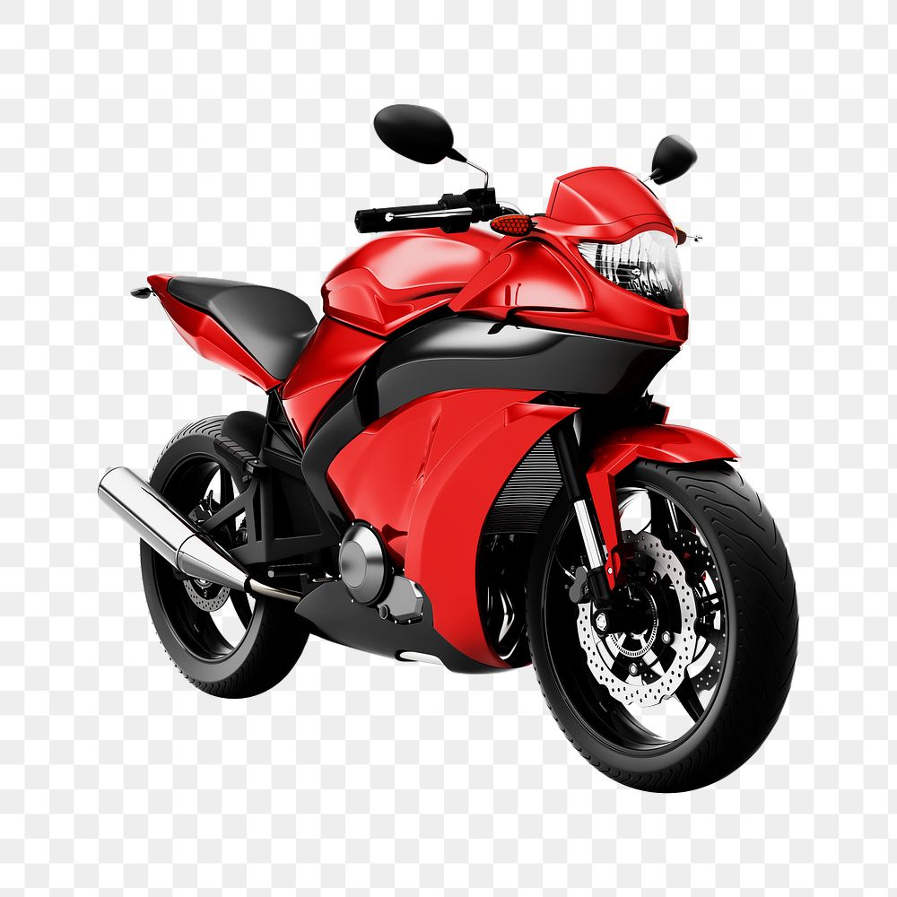 PNG Red motorbike transparent background