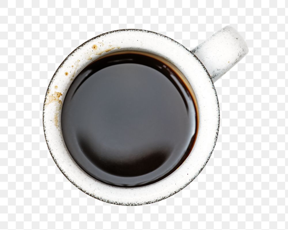 PNG black coffee, collage element, transparent background