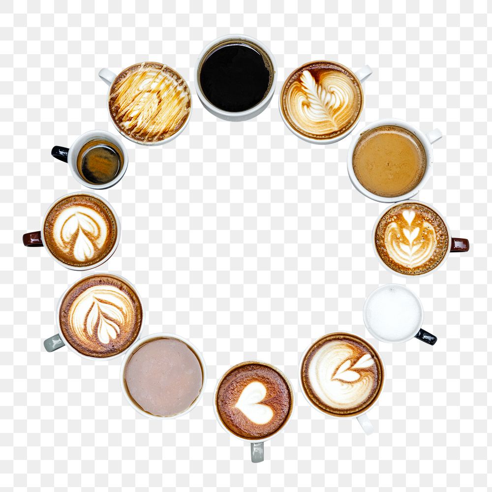 Coffee collection png, transparent background