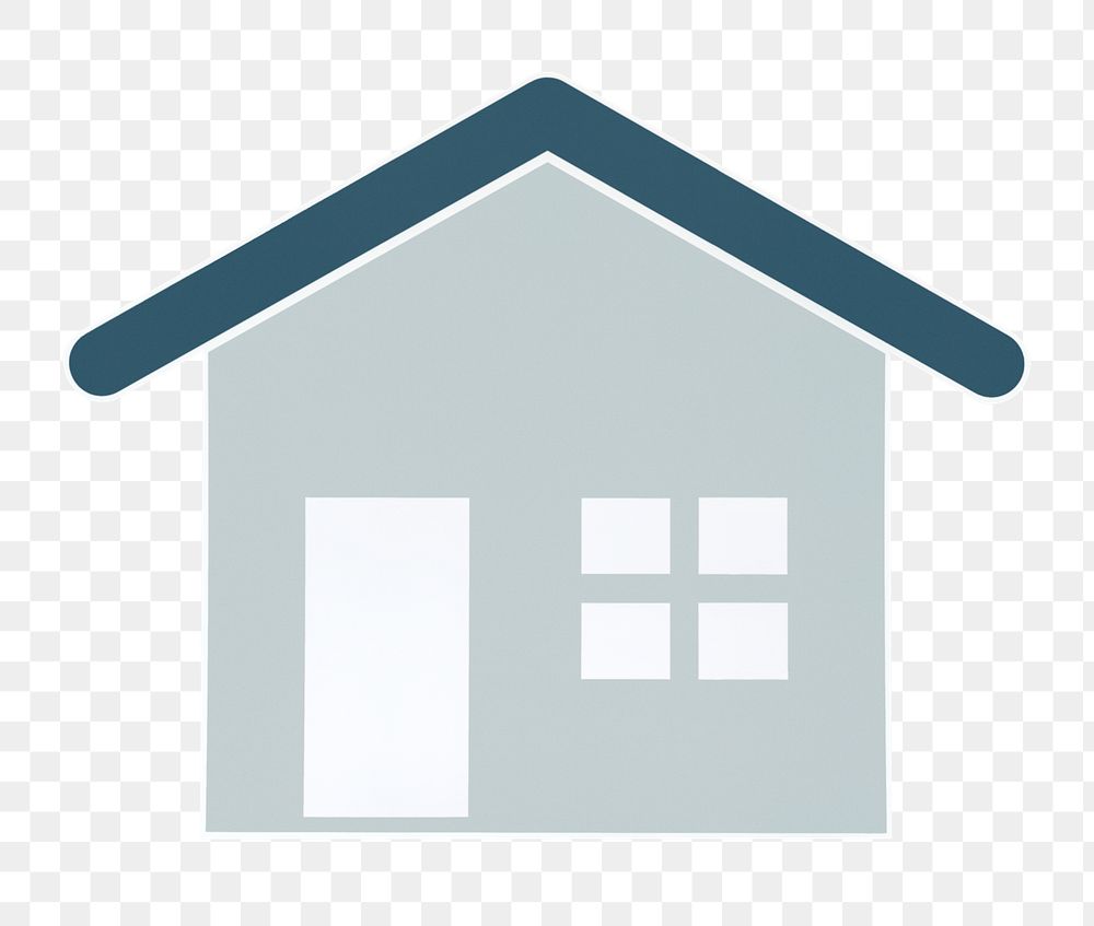 PNG Blue house icon sticker transparent background