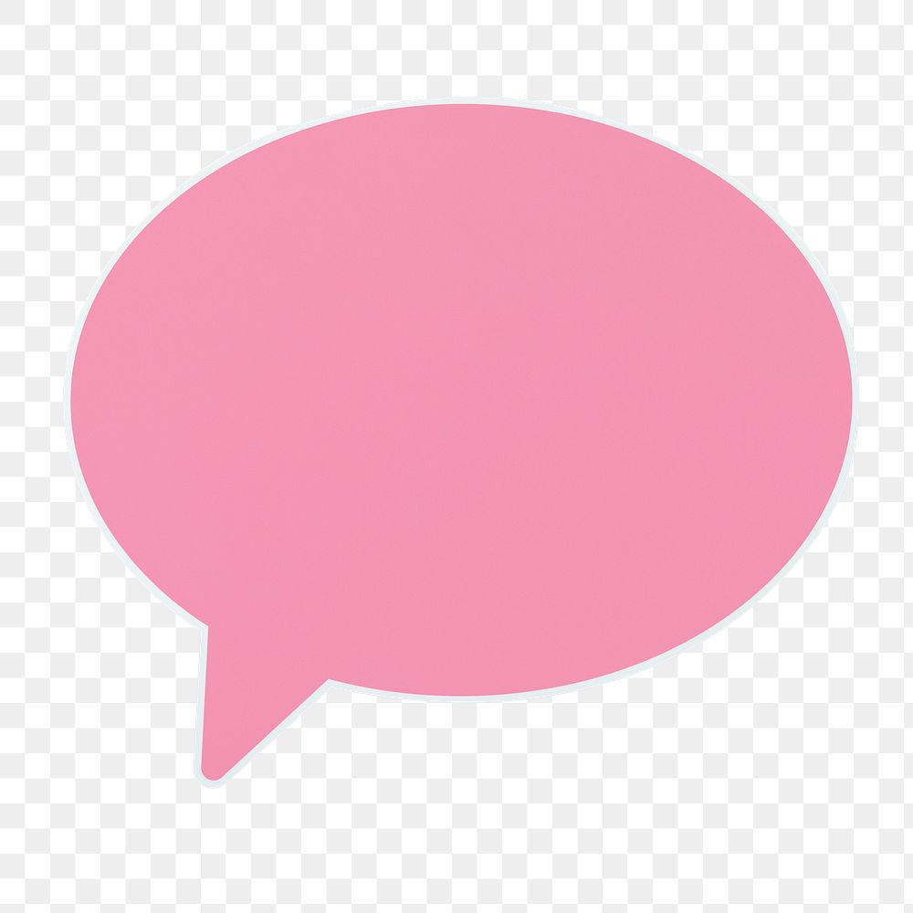 PNG Pink speech bubble icon transparent background
