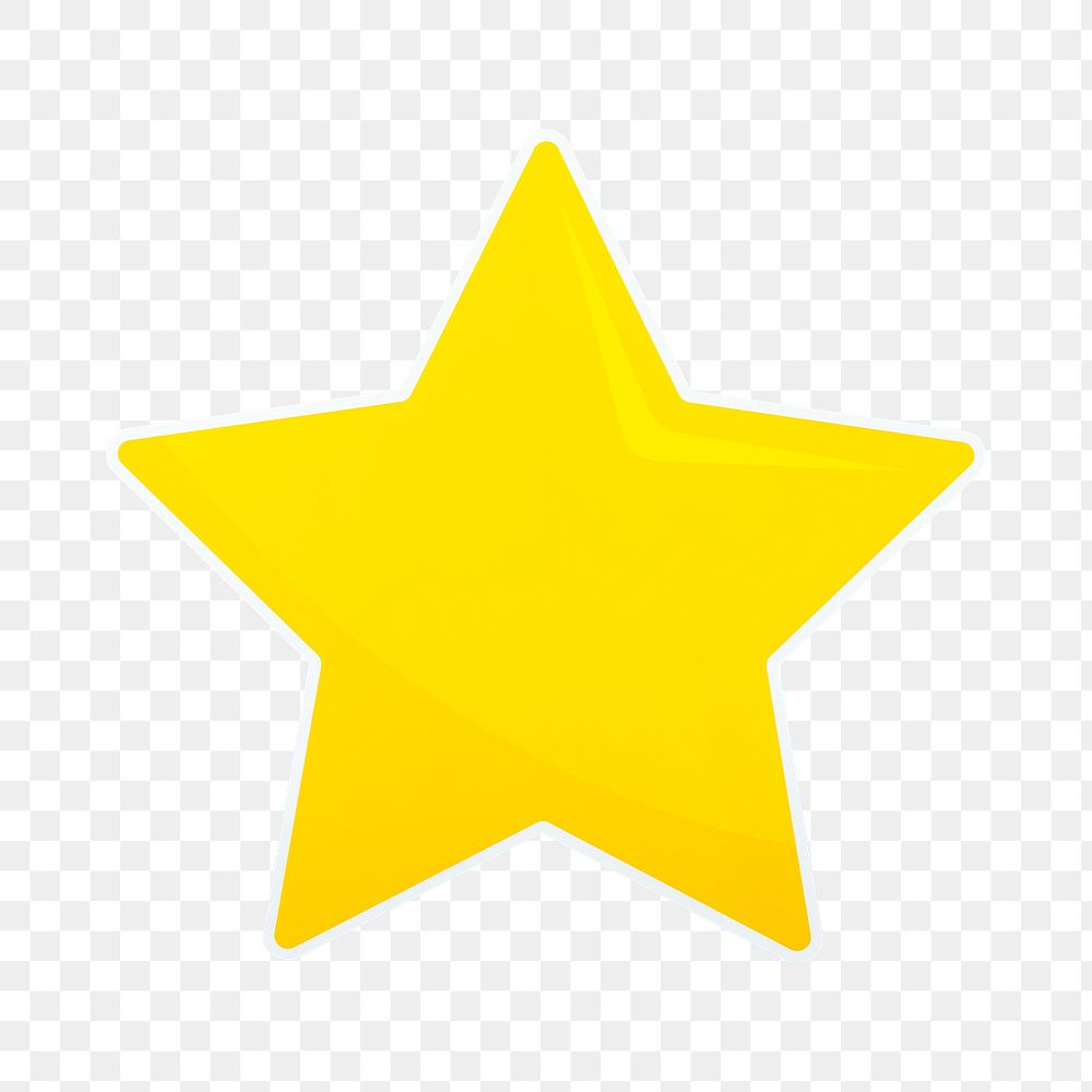 PNG Golden favorite star icon sticker transparent background