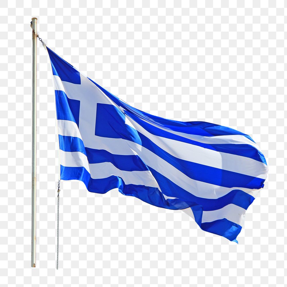 PNG Greece flag, collage element, transparent background
