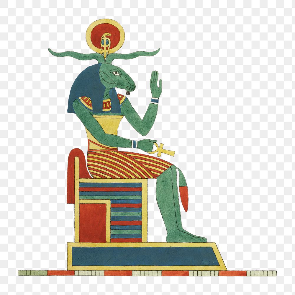 Egypt god png illustration, colorful design on transparent background