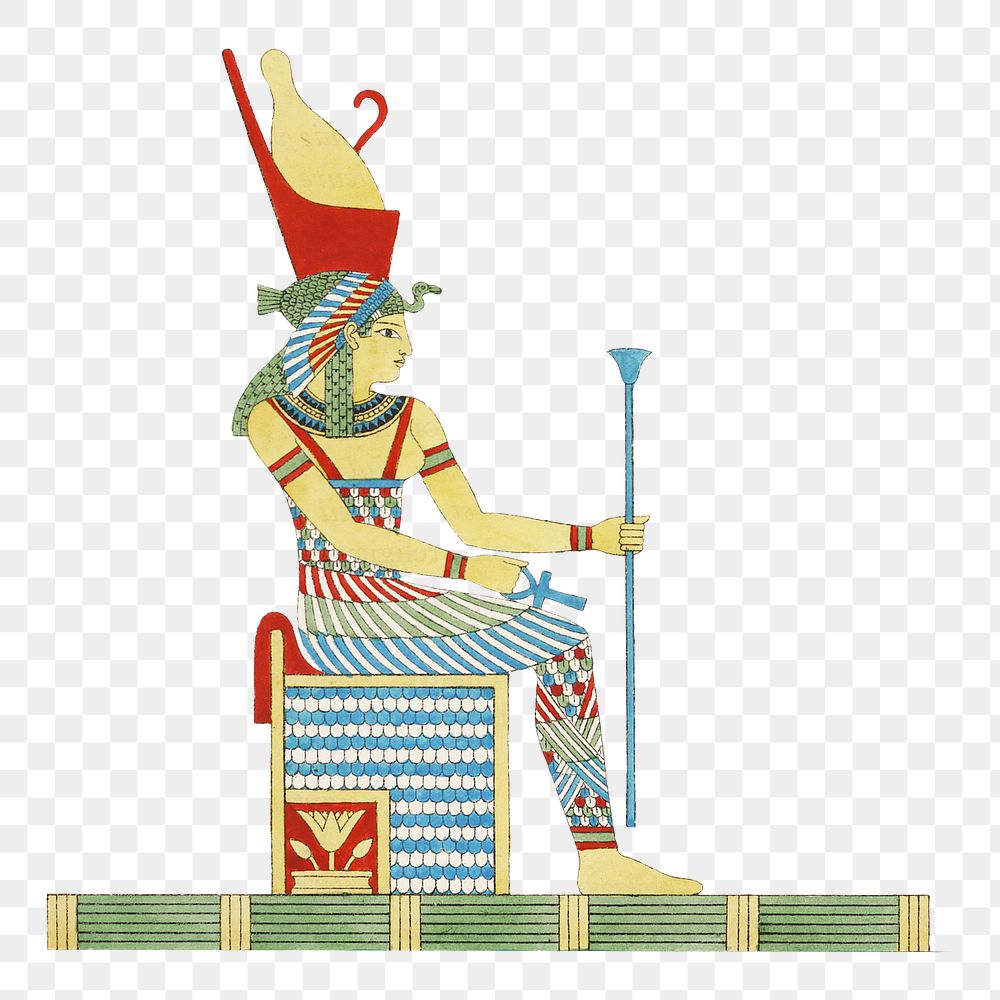 Egypt god png illustration, colorful design on transparent background