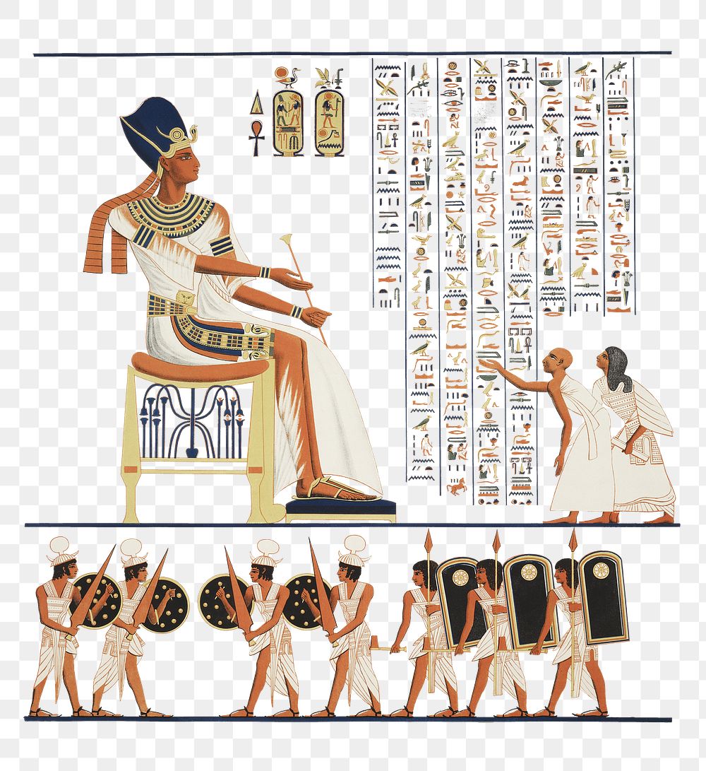 Egyptian hieroglyphs png, transparent background