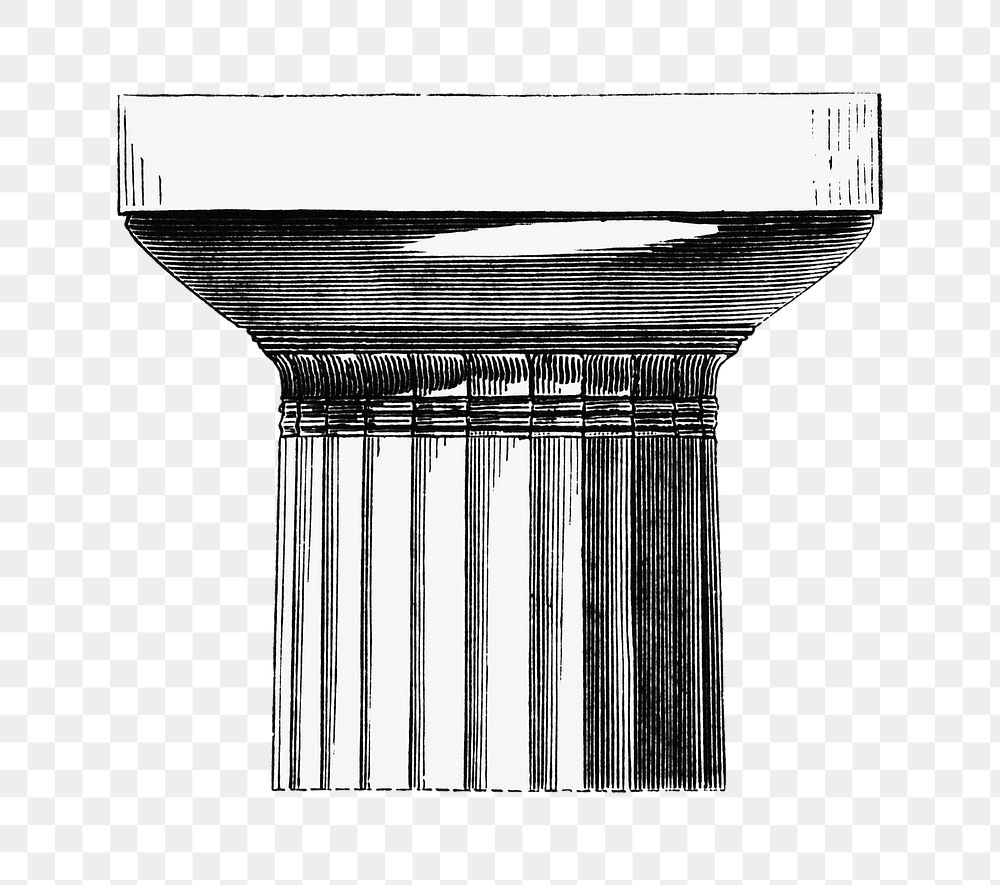Png Roman Doric column top, transparent background