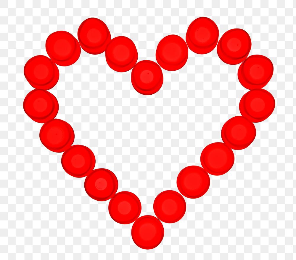 PNG Red lights heart shaped icon transparent background
