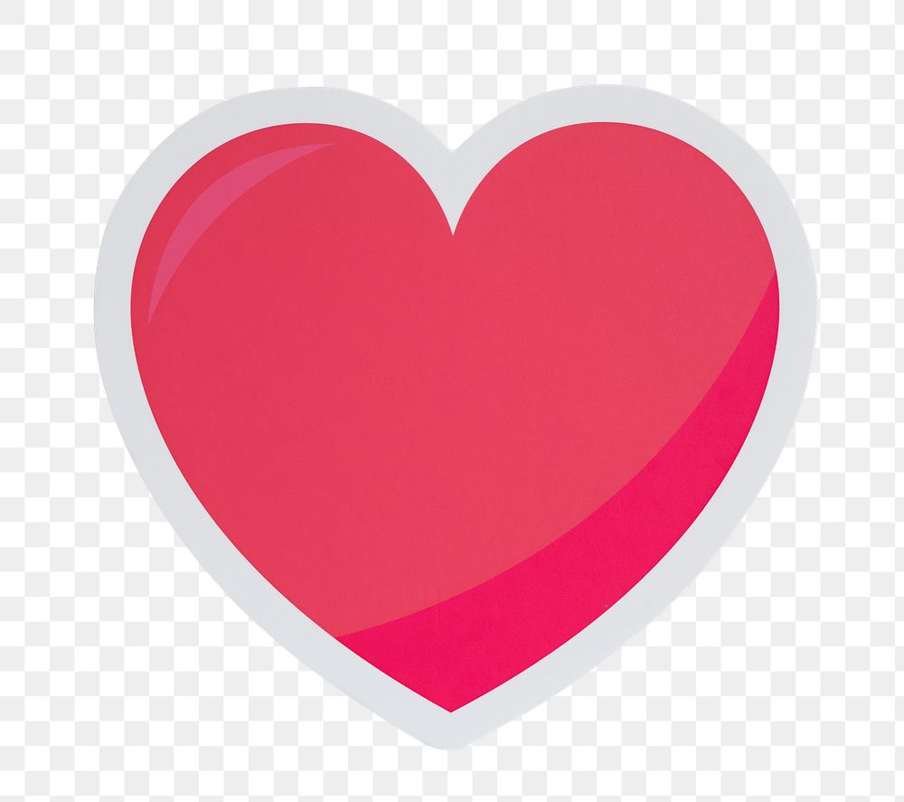 PNG Heart sticker transparent background