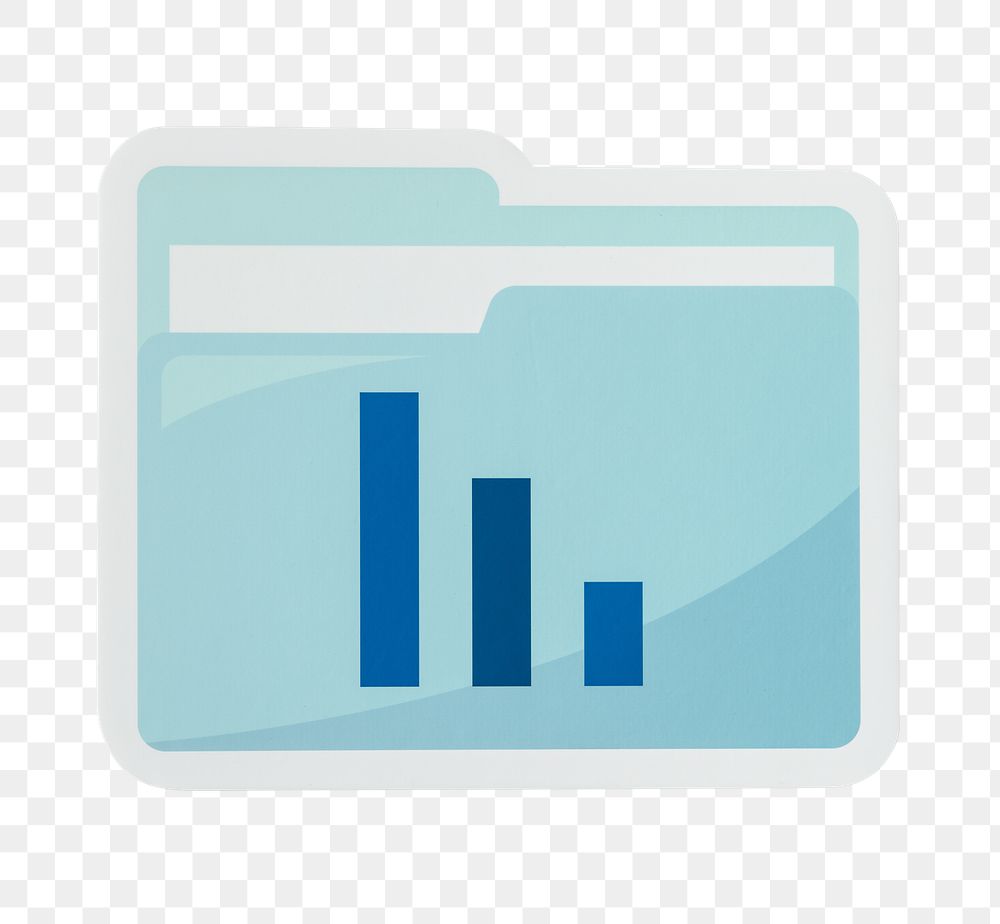 PNG Business analysis report folder icon sticker transparent background