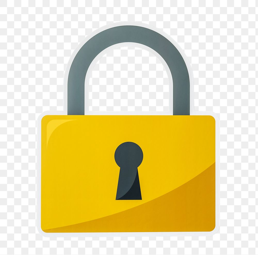 PNG Privacy safety lock icon sticker transparent background
