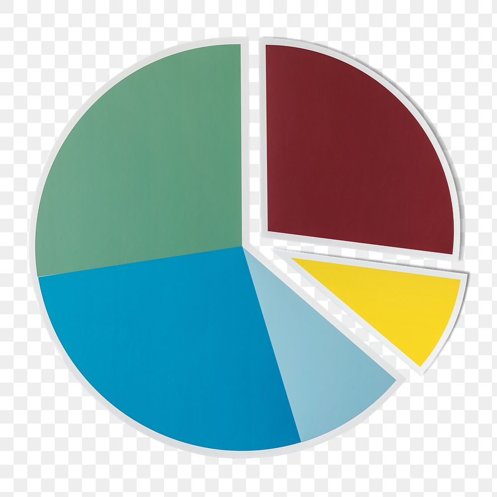 PNG Data analysis pie chart icon sticker transparent background