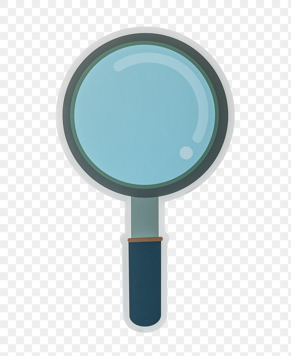 PNG Magnifying glass search icon sticker transparent background