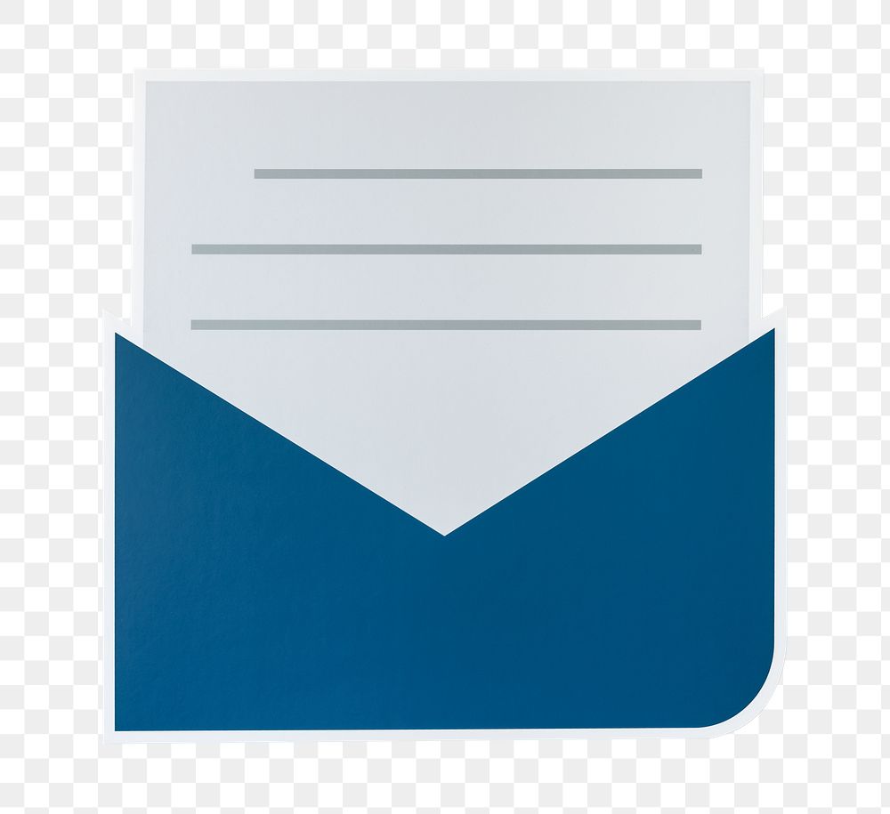 PNG Open letter email alert icon sticker transparent background