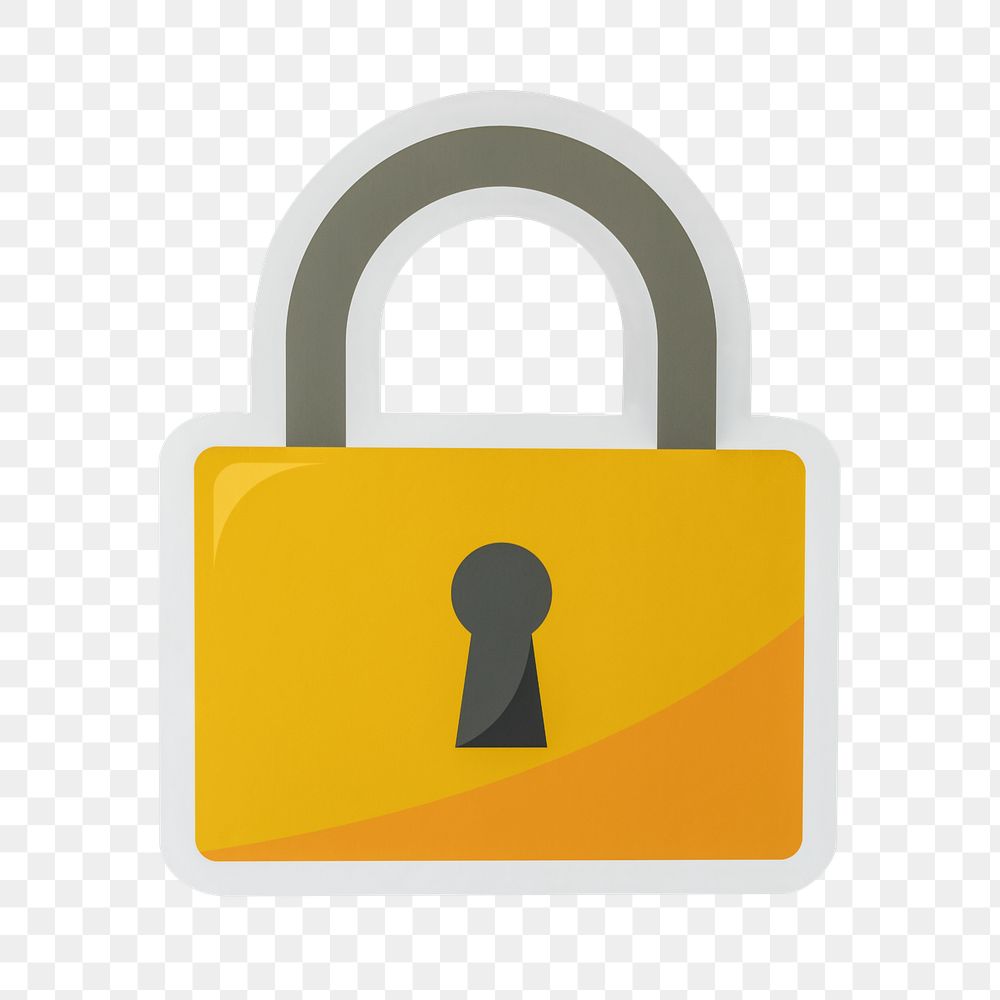 PNG Privacy safety security lock icon sticker transparent background