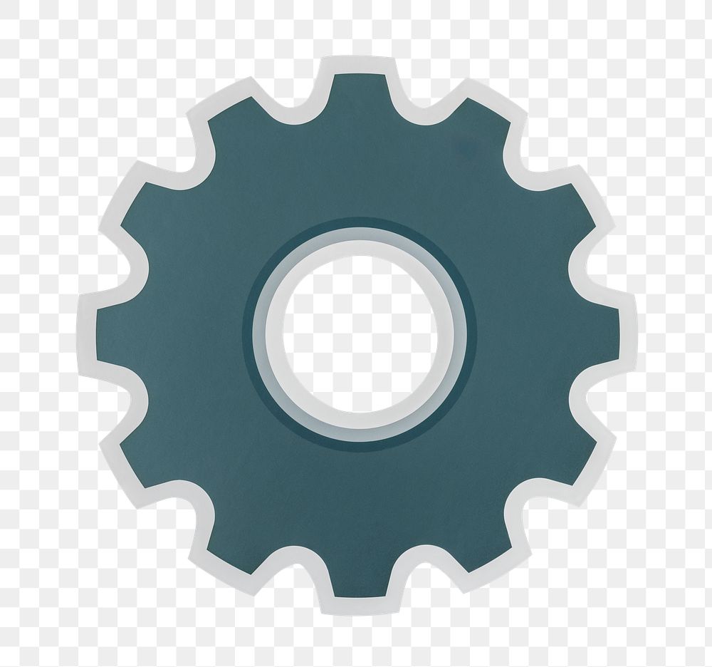 PNG cog wheel icon sticker transparent background