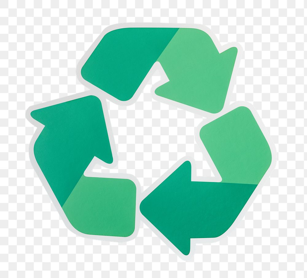 PNG  recycle  icon sticker  transparent background