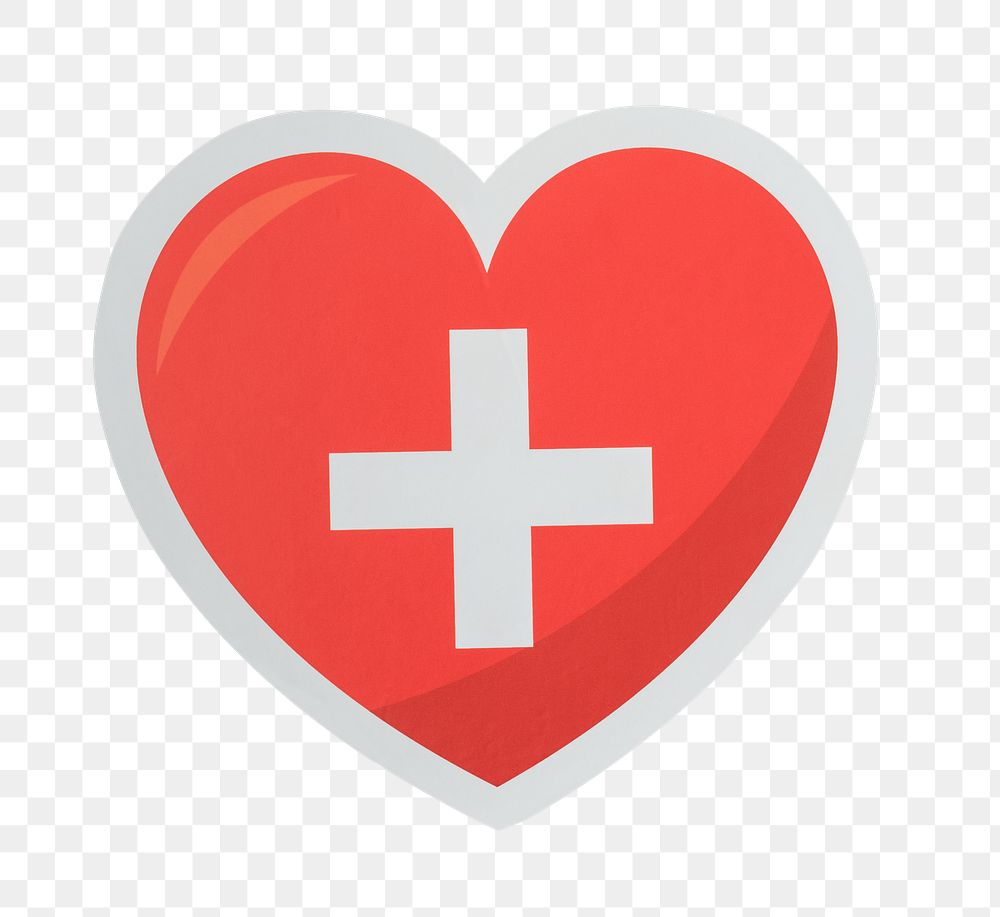 PNG  health heart icon sticker transparent background