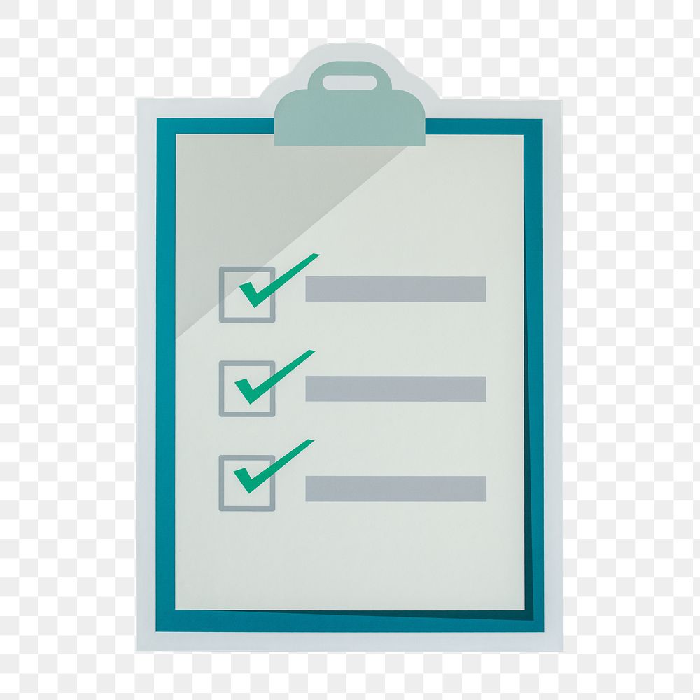 PNG  checklist icon sticker transparent background
