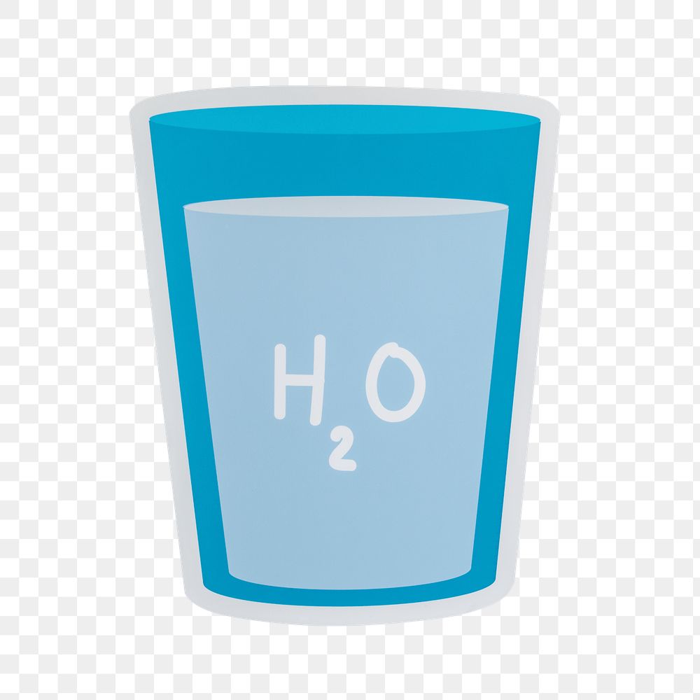 PNG Glass of drinking water  sticker transparent background