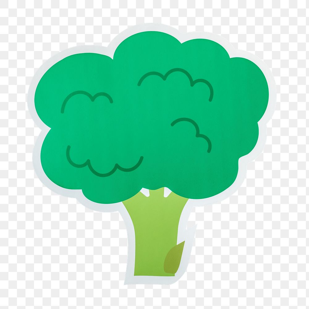 PNG Broccoli icon sticker transparent background