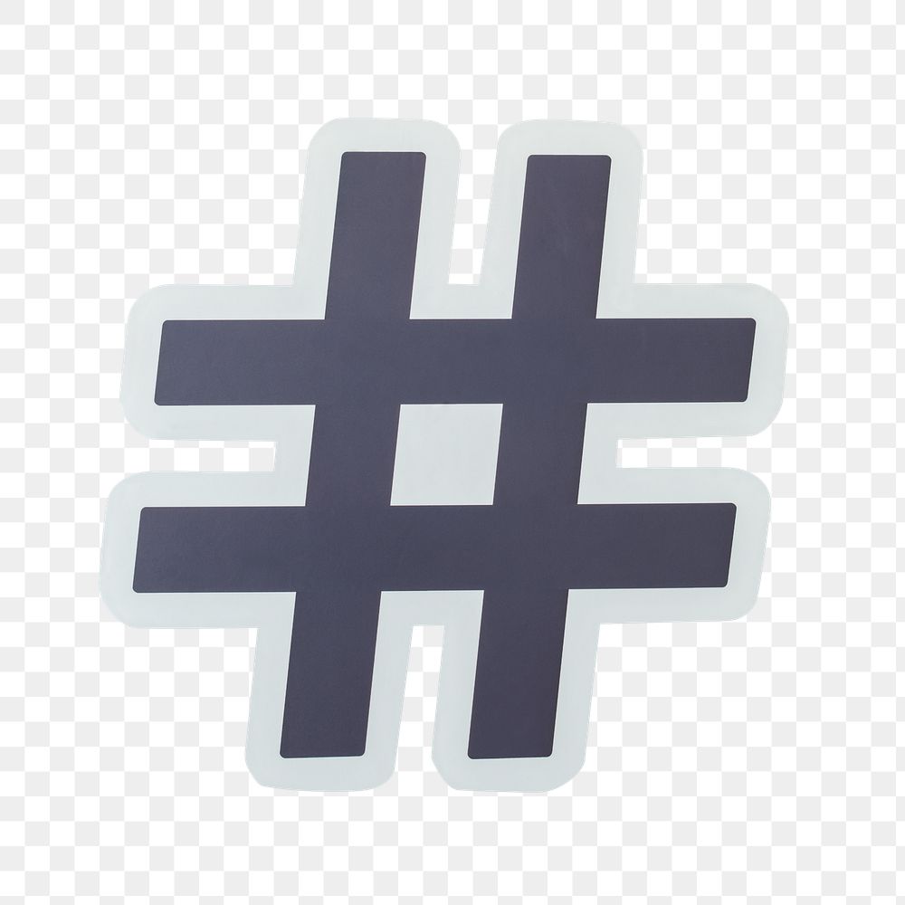 PNG Hashtag symbol sticker transparent background
