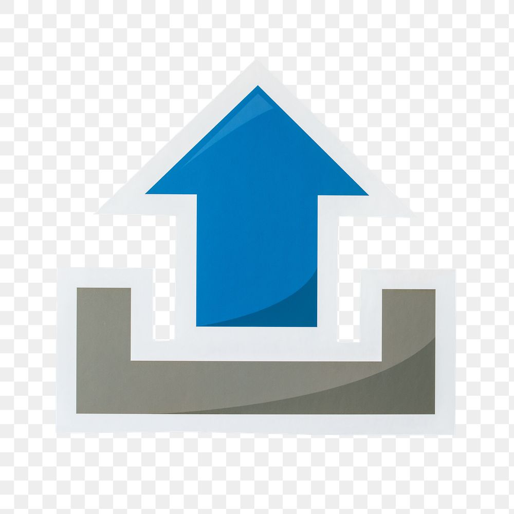 PNG upload  icon sticker transparent background