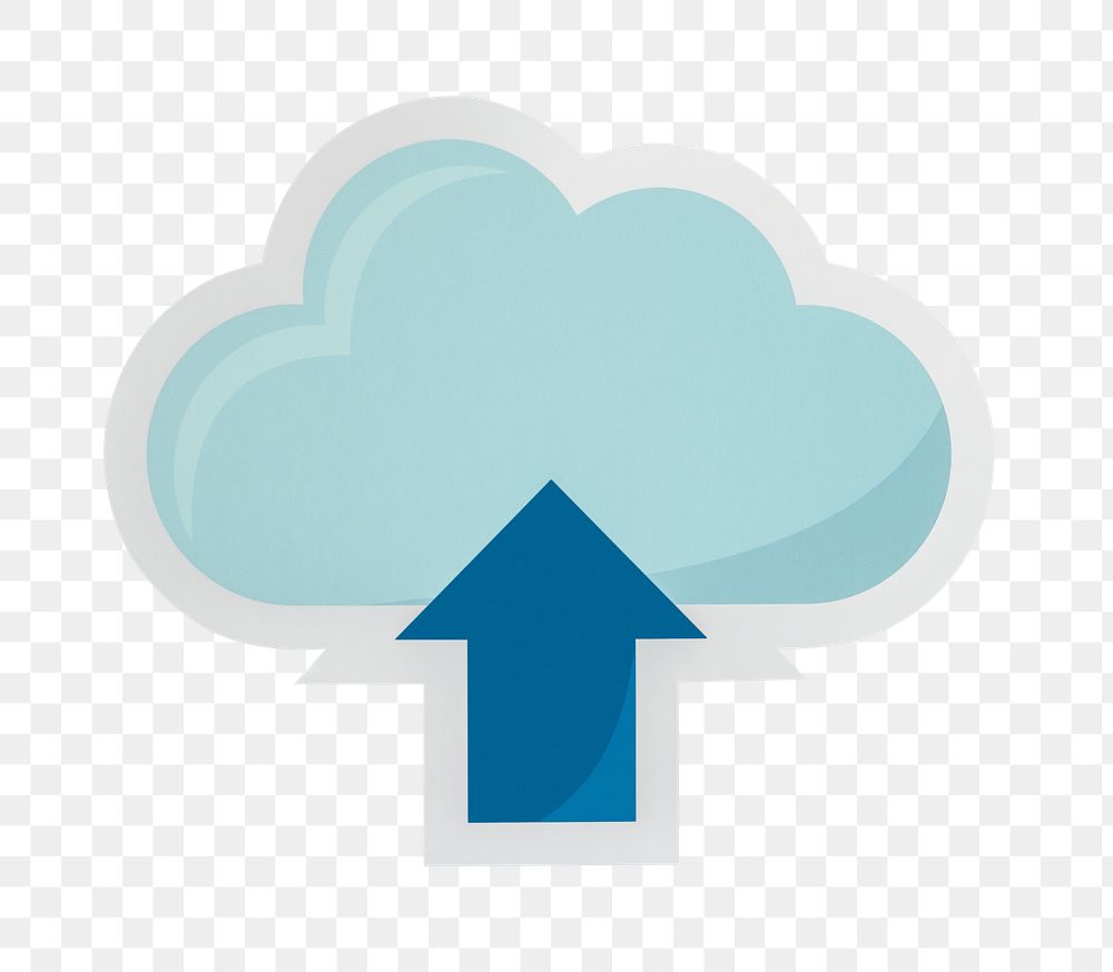 PNG Cloud uploading icon sticker transparent background