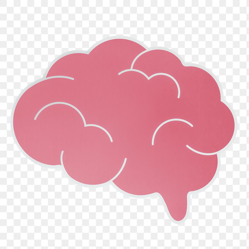 PNG Pink brain  icon sticker transparent background
