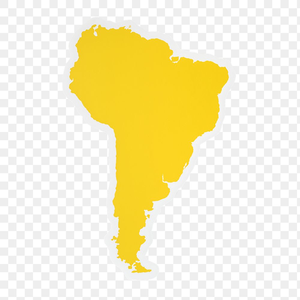 PNG South America map sticker transparent background