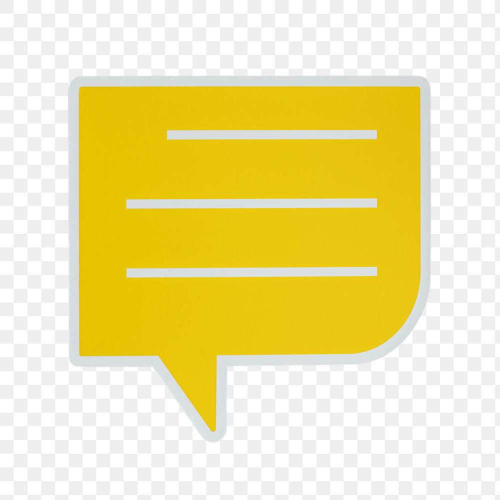 PNG Speech bubble icon sticker transparent background