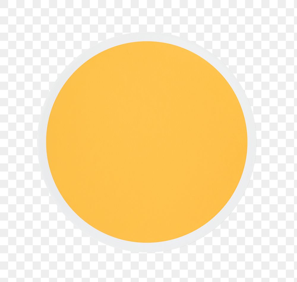 PNG Yellow circle button icon  sticker transparent background