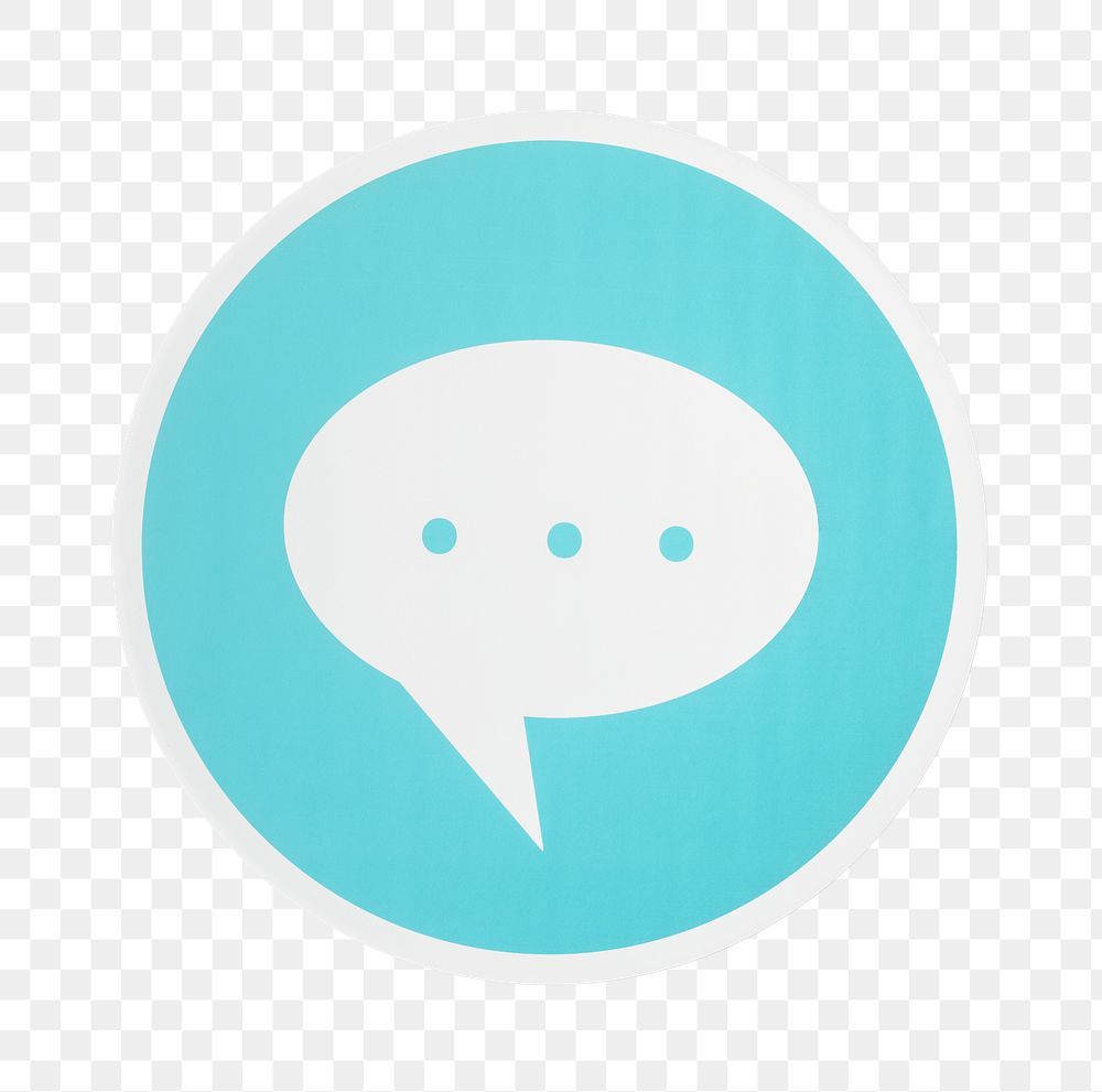 PNG speech bubble icon sticker transparent background
