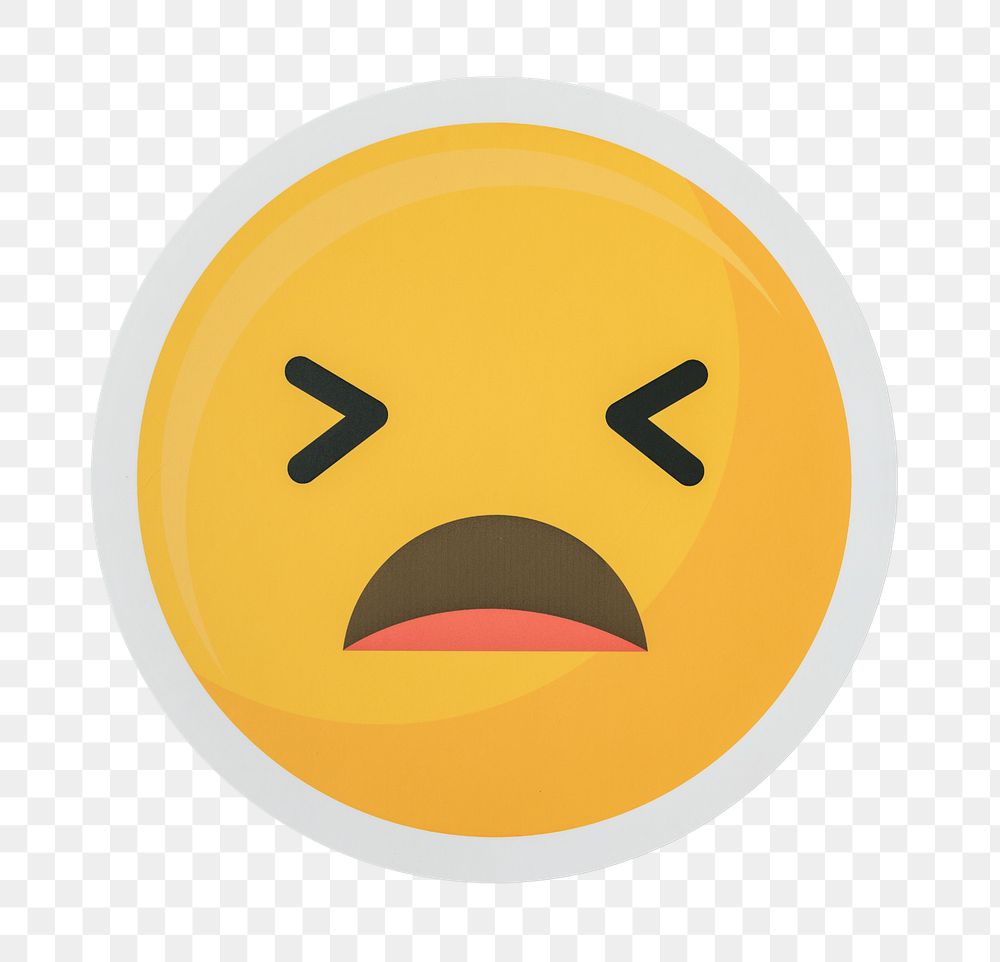 PNG Disappointed emoticon sticker transparent background
