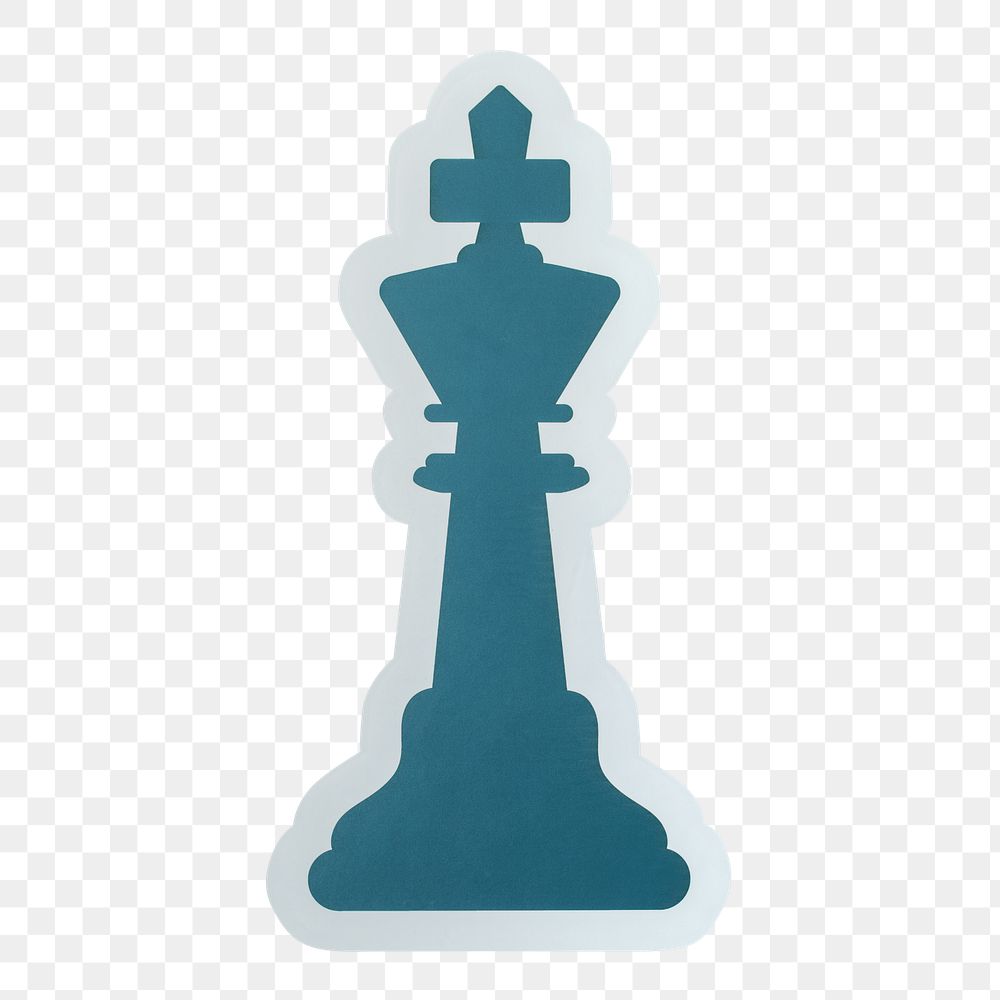 PNG  king chess icon sticker transparent background