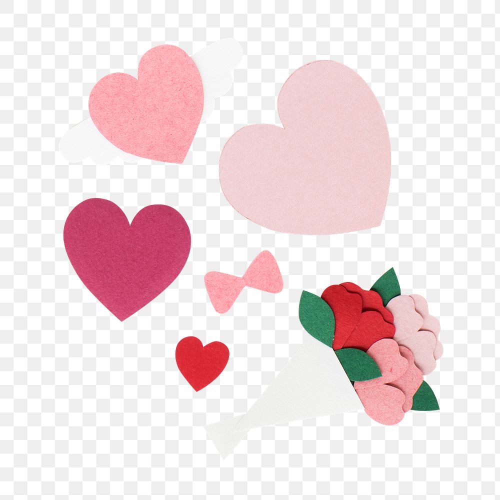 PNG Valentine's day heart icon sticker transparent background