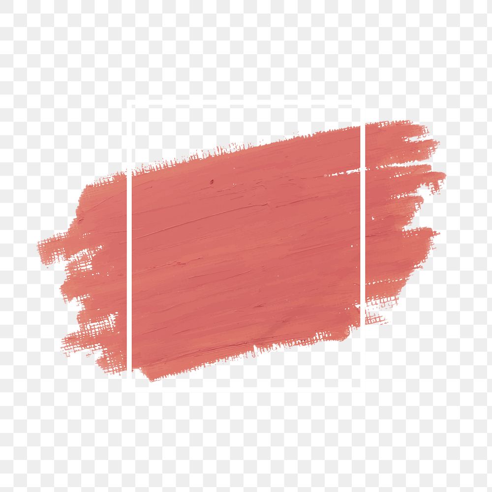 Paint stroke png texture badge, transparent background